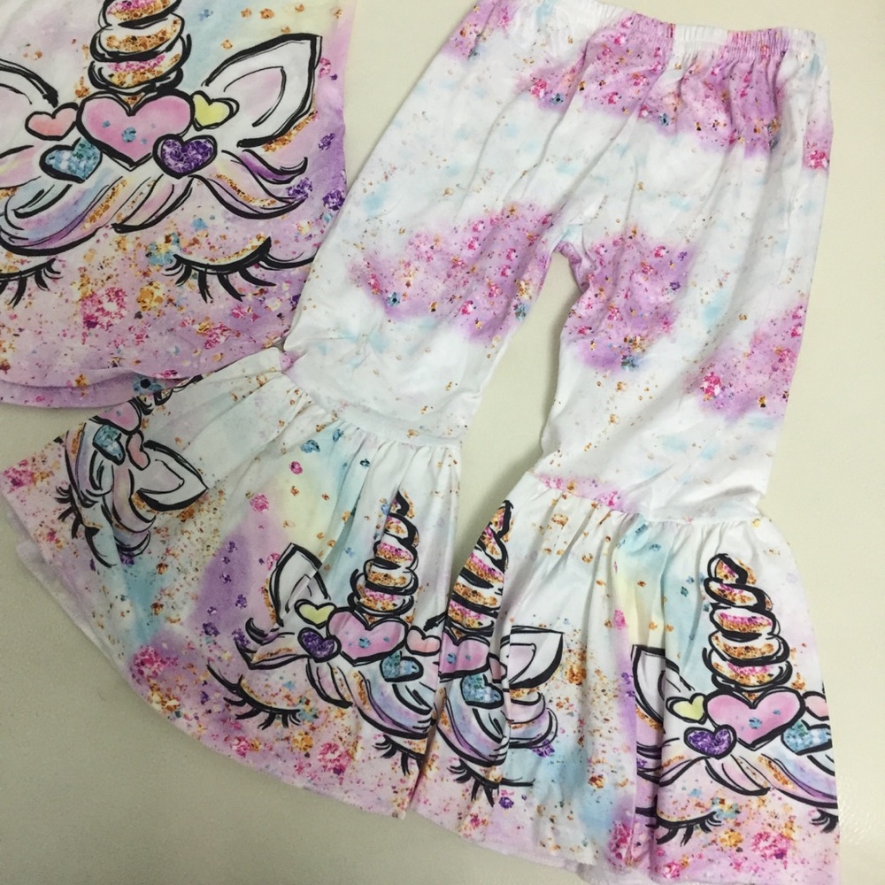 Boutique Unicorn 🦄 Cute Sparkly Pink Pants Set - Picture 5 of 8